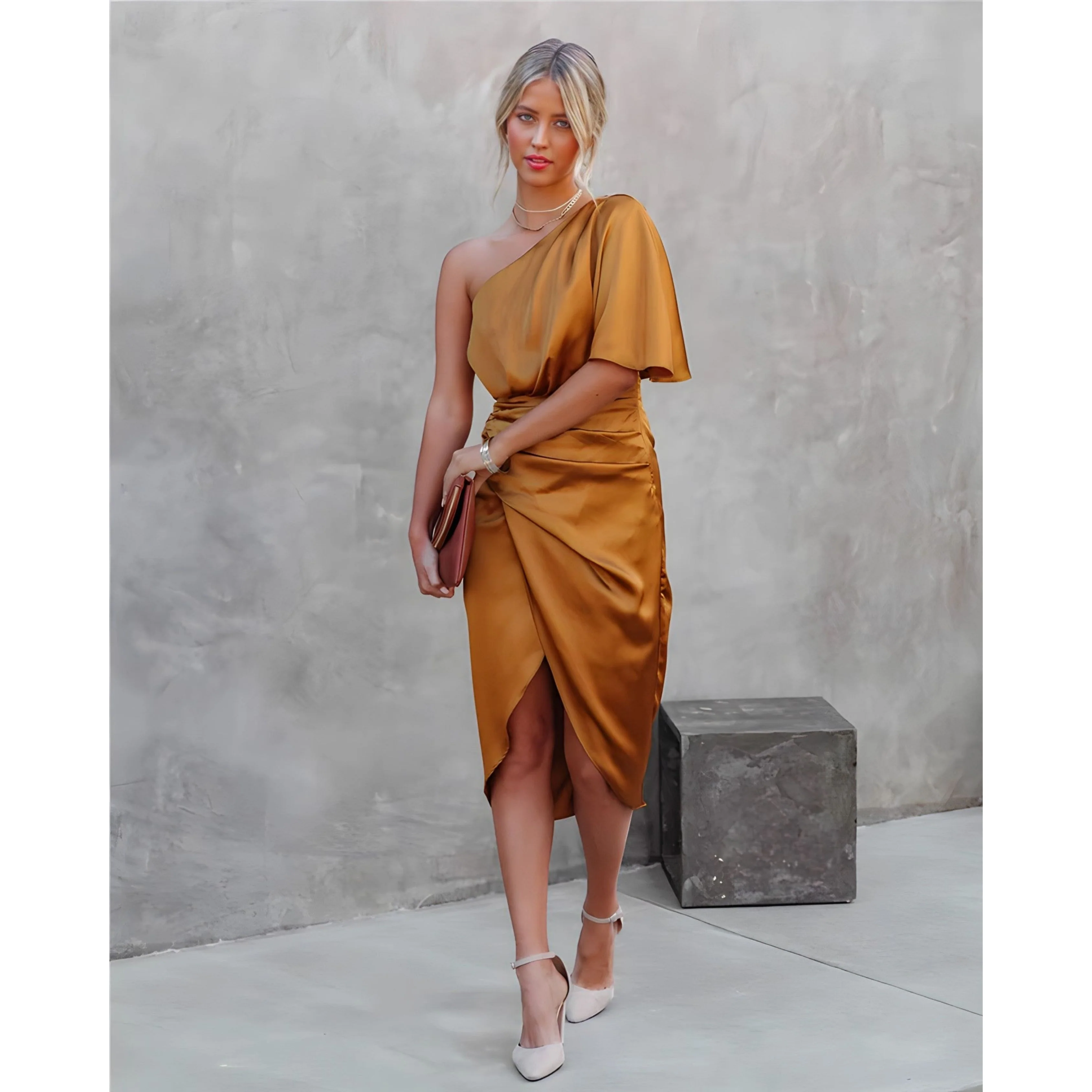 Andréanne | Robe pour Femme | Cocktail Asymétrique, Élégante & Festive - Image 11