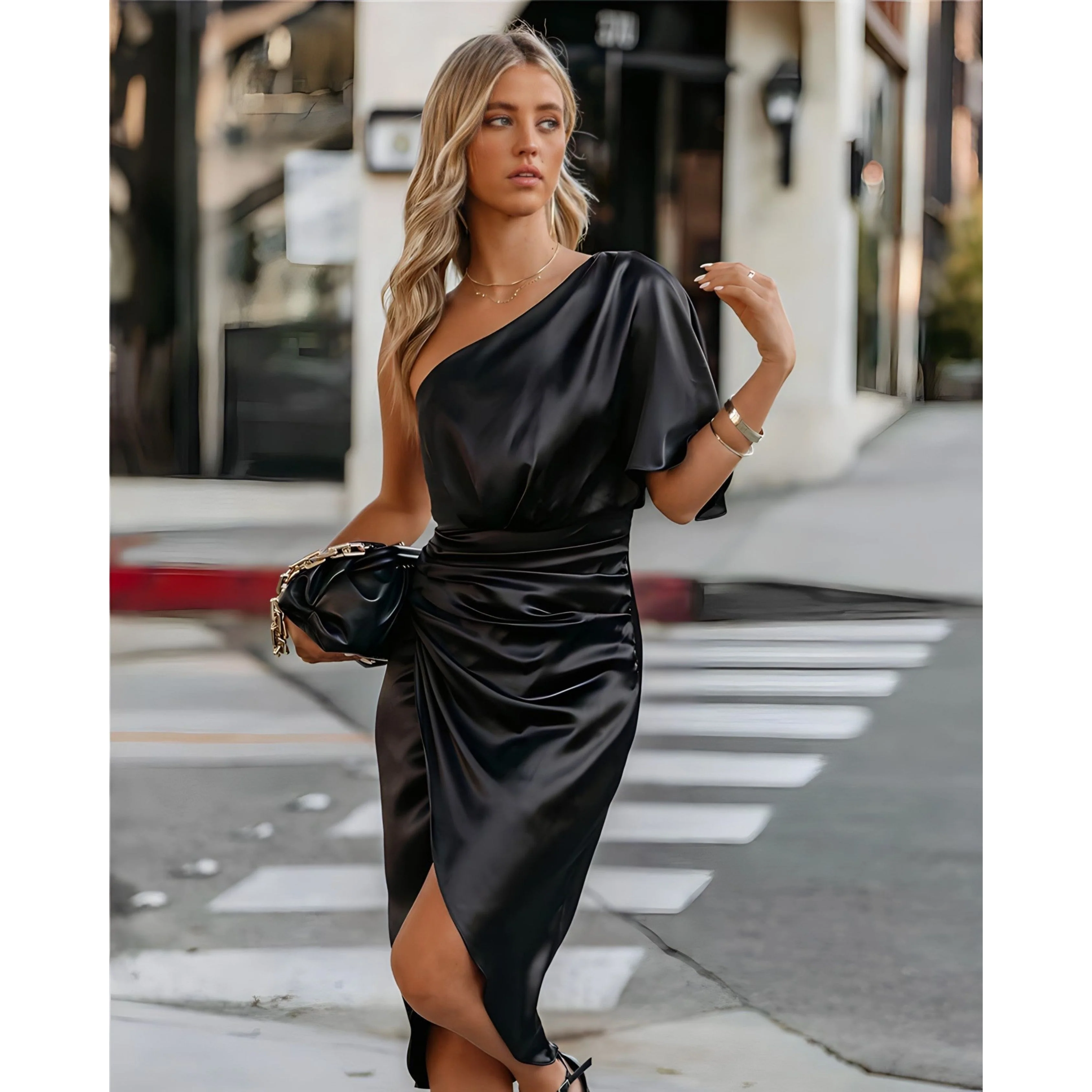 Andréanne | Robe pour Femme | Cocktail Asymétrique, Élégante & Festive - Image 7