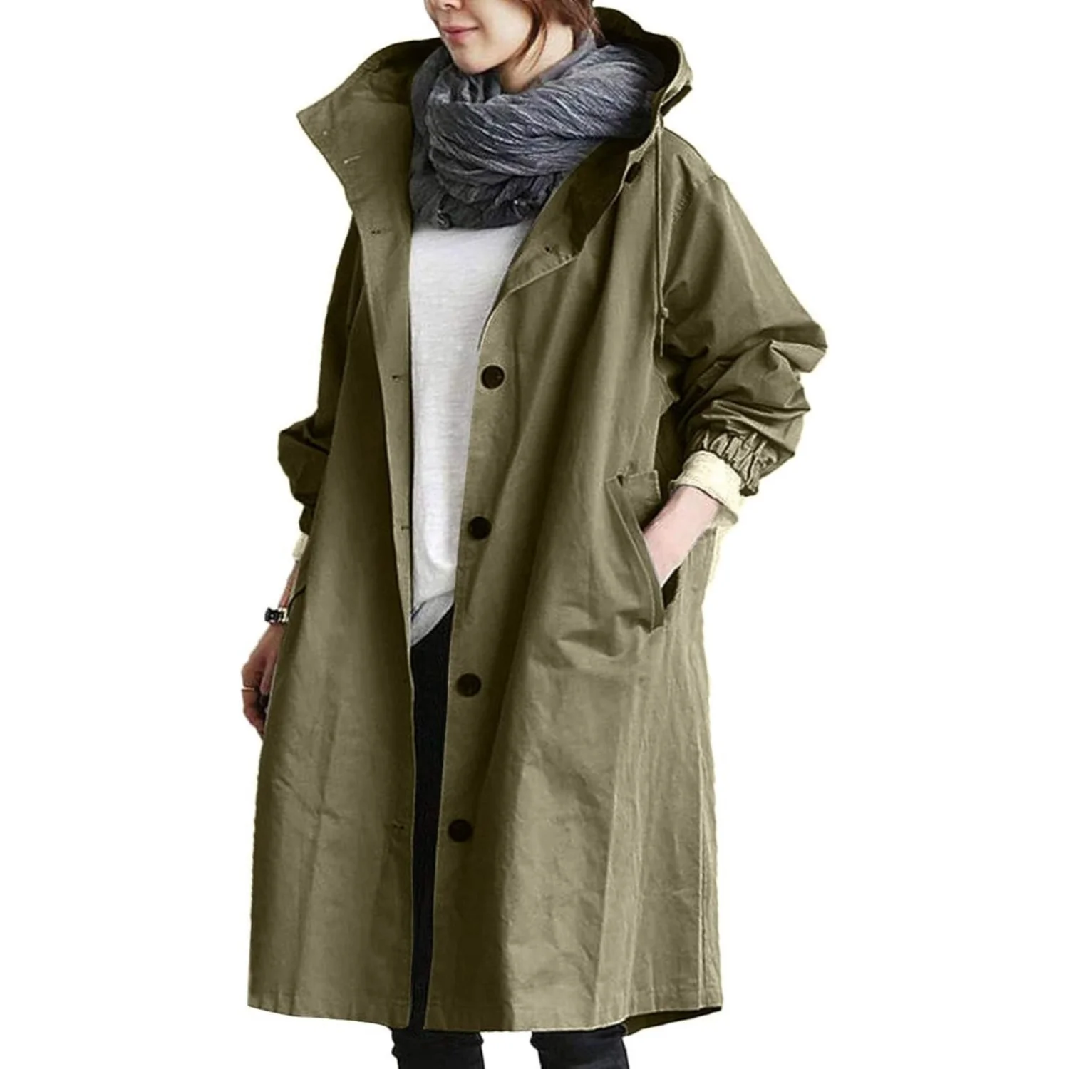 Elyna | Trench-coat femme coupe-vent et imperméable | Élégant - Image 4