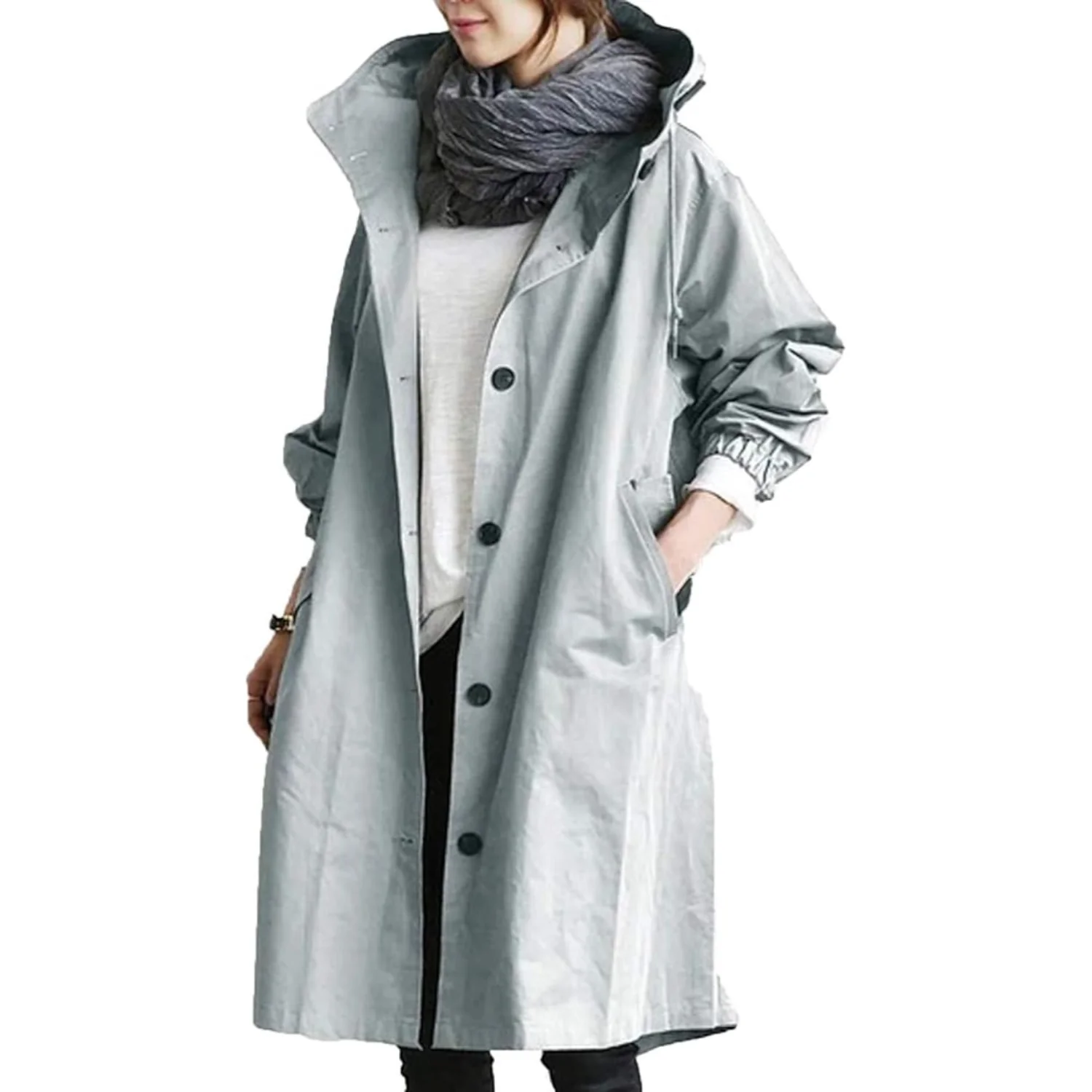 Elyna | Trench-coat femme coupe-vent et imperméable | Élégant - Image 9