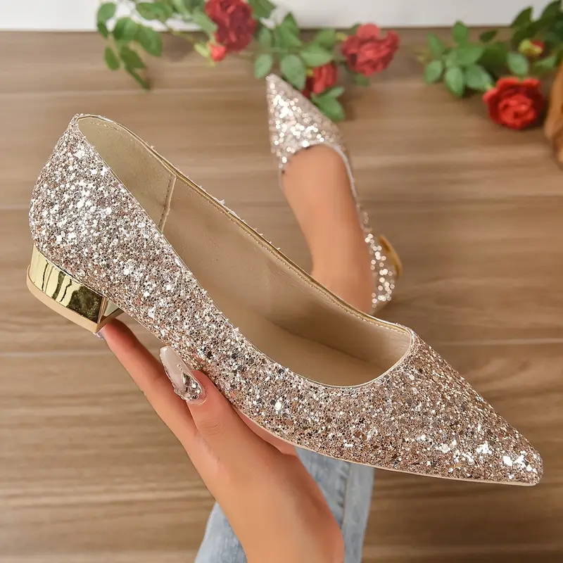 Emilias | Flats Glitter Pointus Élégants - Image 3