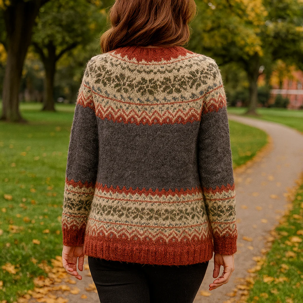 Eugenie | Cardigan motif nordique pour femme | Tendance - Image 4