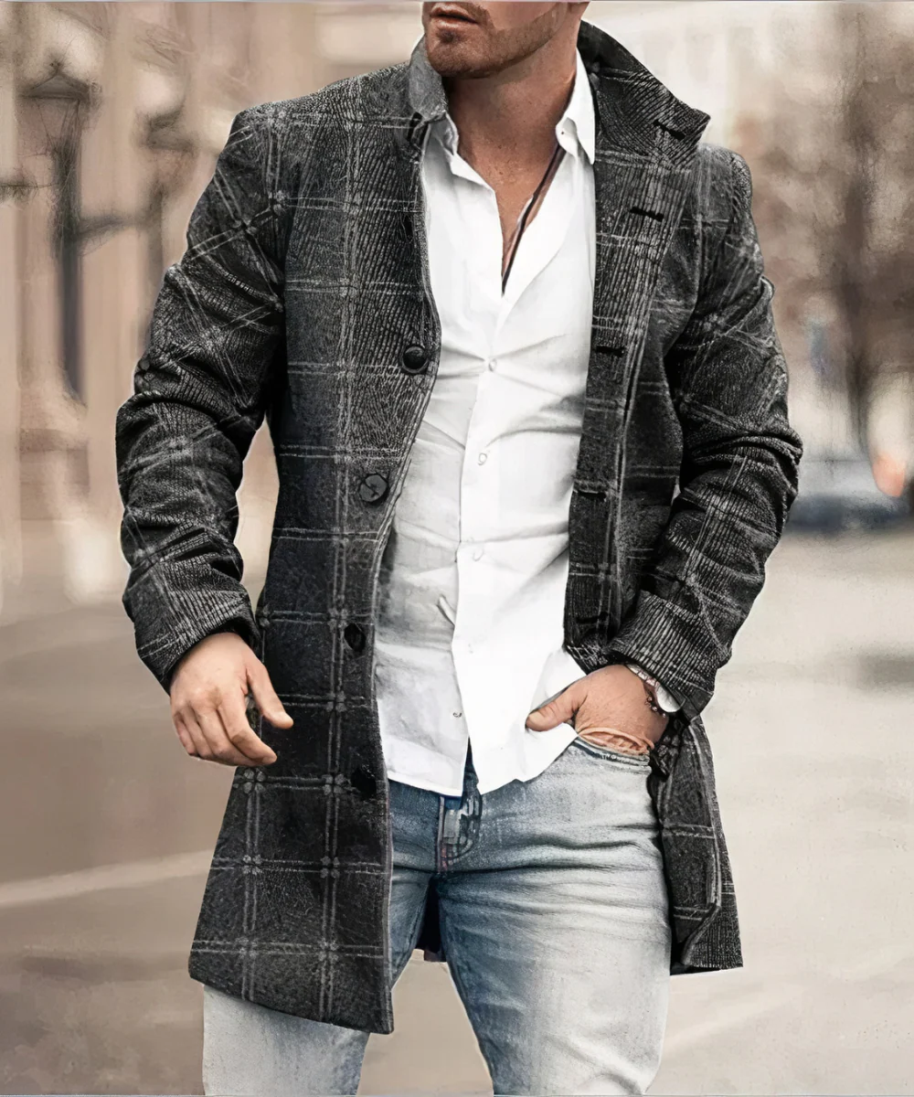 Faly | Trench Élégant Pour Hommes - Image 4