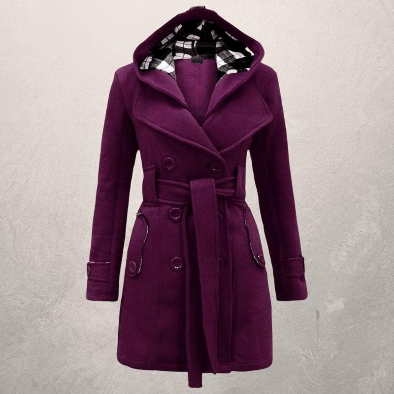 Fedrissa | Manteau Tendance Ceinture Capuche - Image 3
