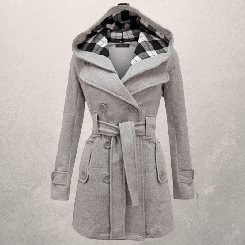 Fedrissa | Manteau Tendance Ceinture Capuche - Image 6