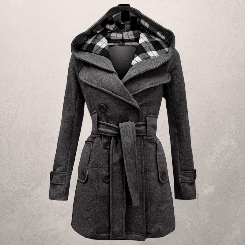 Fedrissa | Manteau Tendance Ceinture Capuche - Image 7