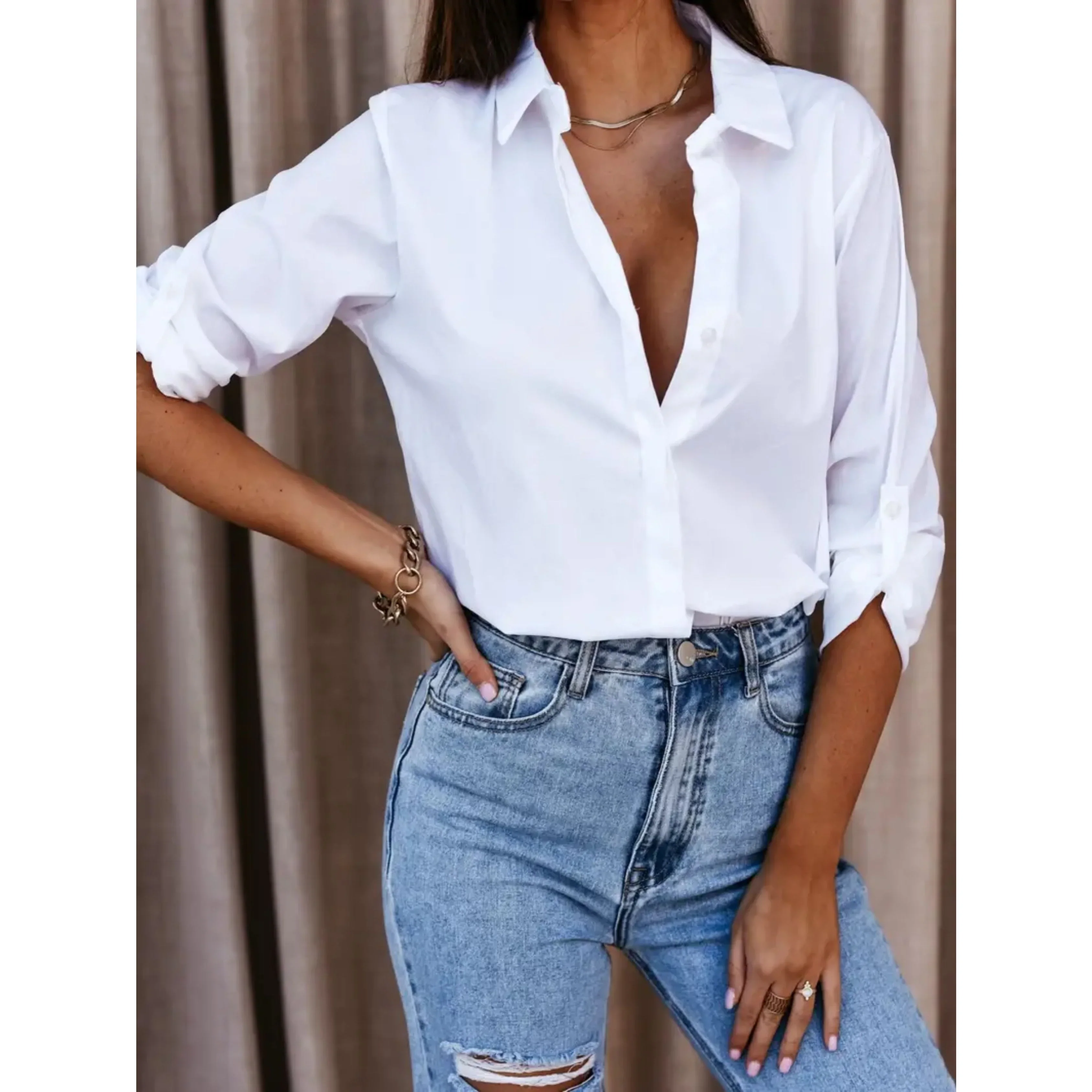 Femmes Chemise Classique | Manches Longues - Image 8
