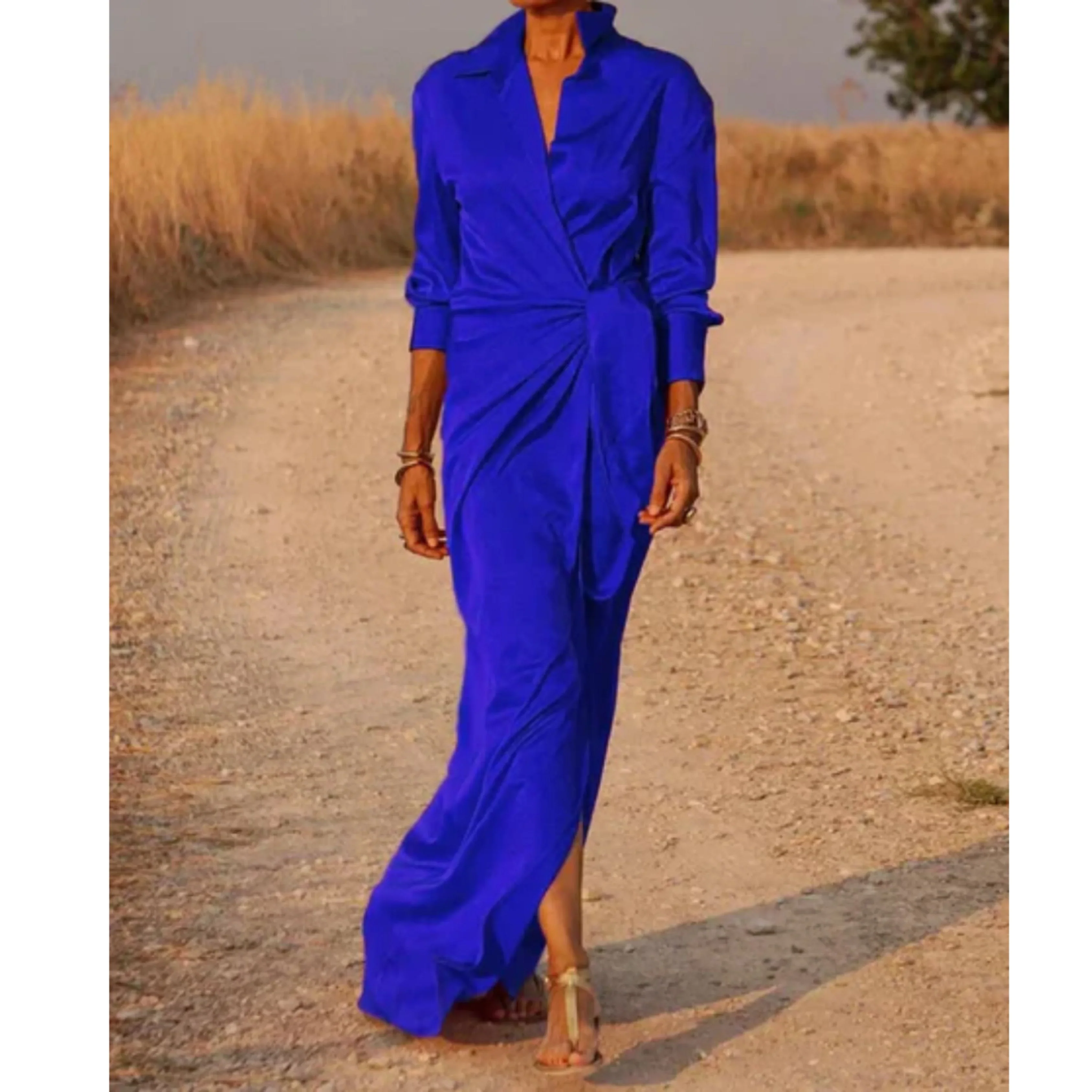 Femmes Robe Chemise Portefeuille | Maxi - Image 5