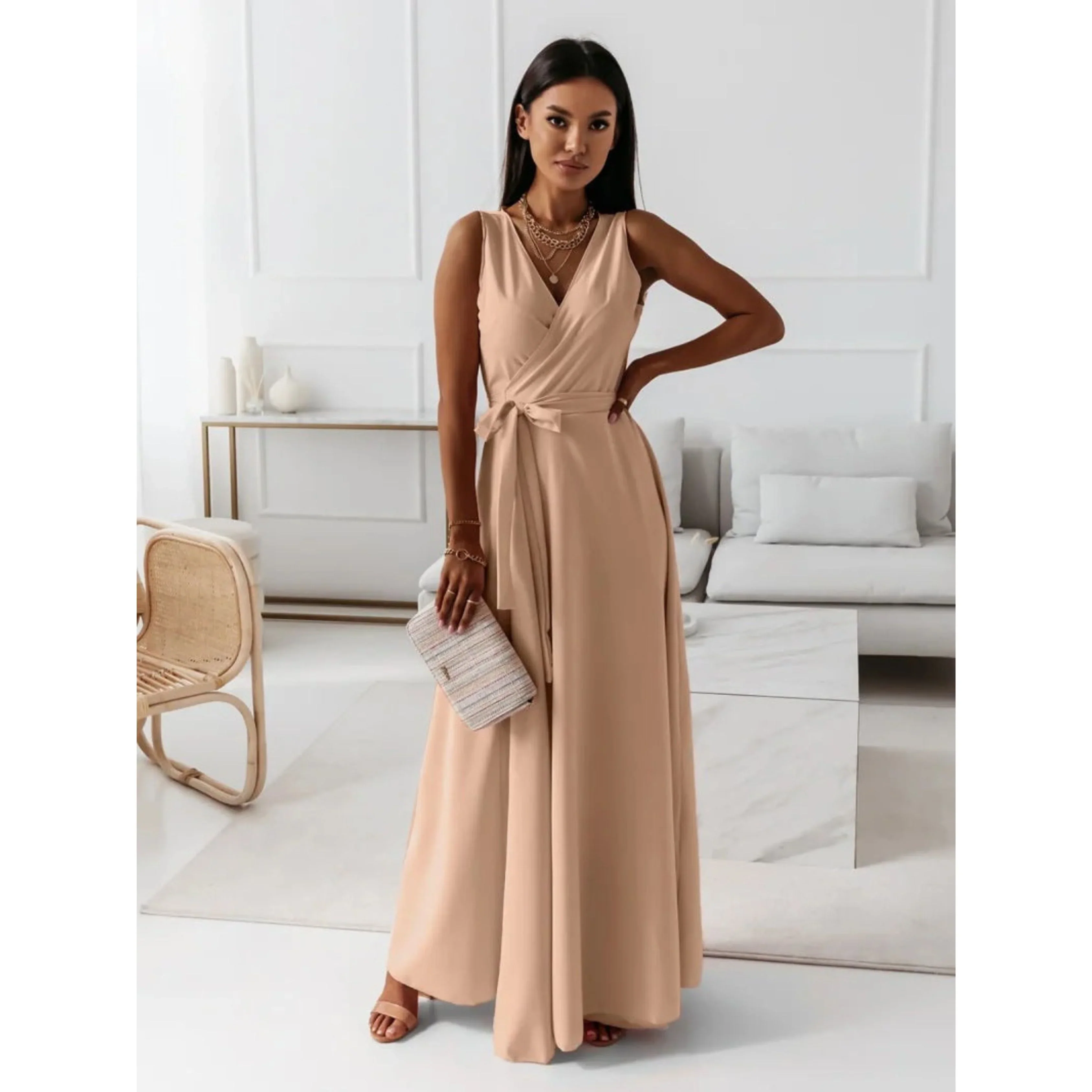 Femmes Robe Col V | Style Chic - Image 3