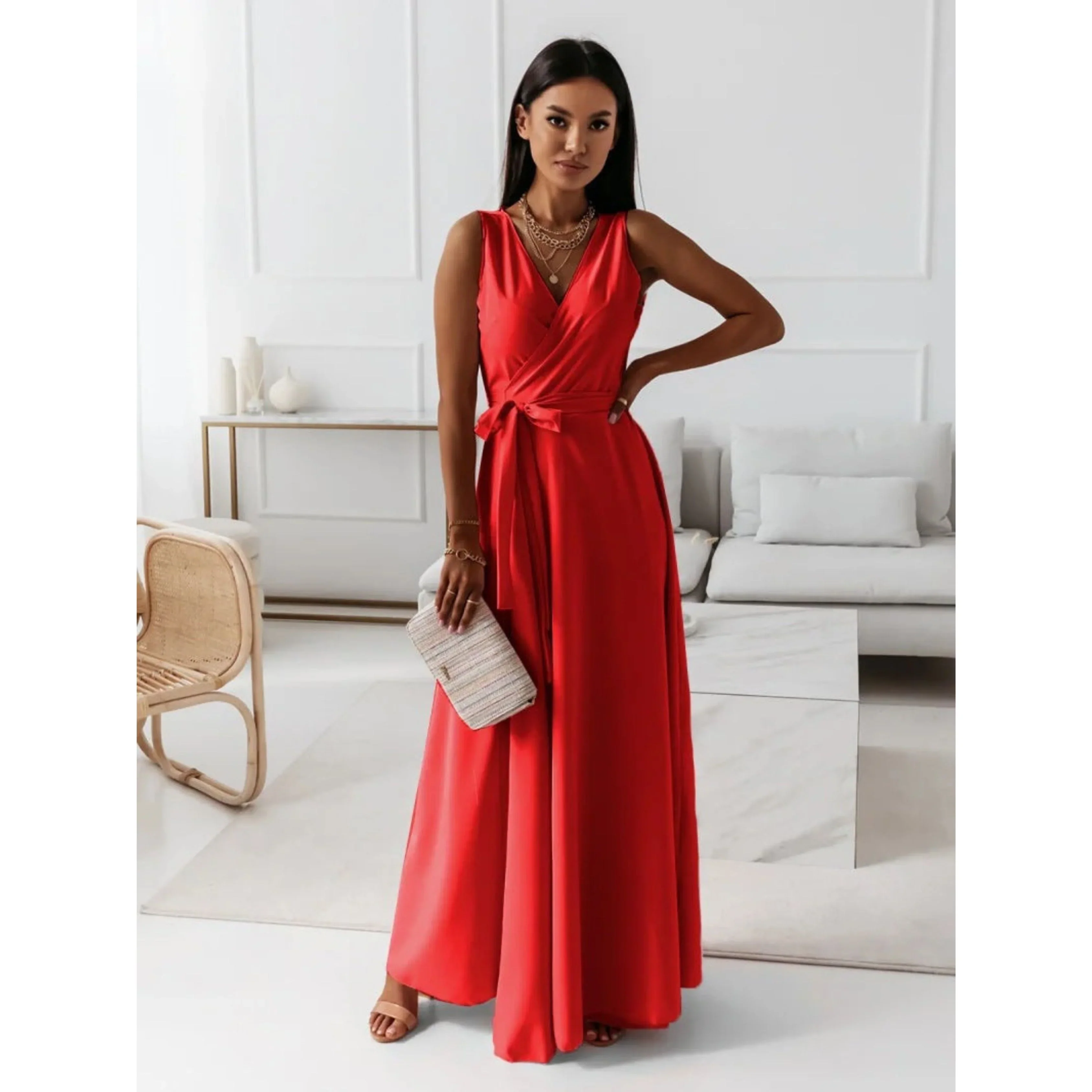 Femmes Robe Col V | Style Chic - Image 4