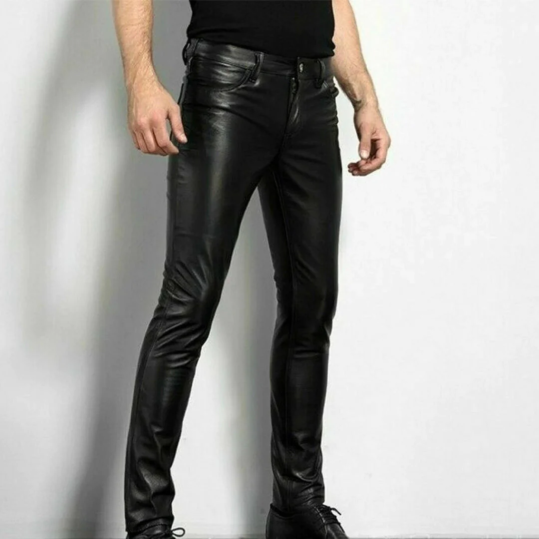 Giuseppe | Pantalon Élégant En Cuir - Image 4