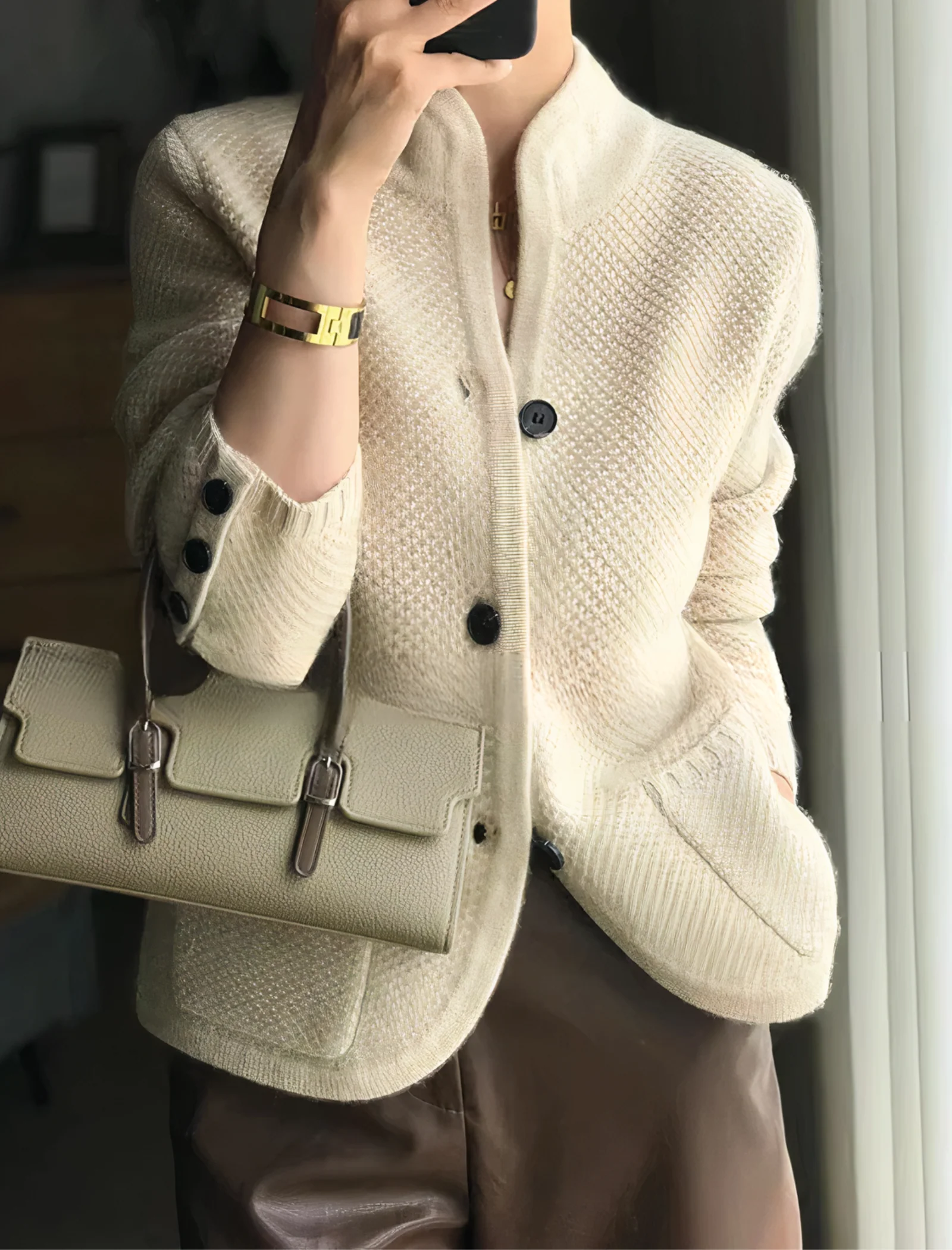 Heloise | Cardigan à boutons pour femme | Moderne