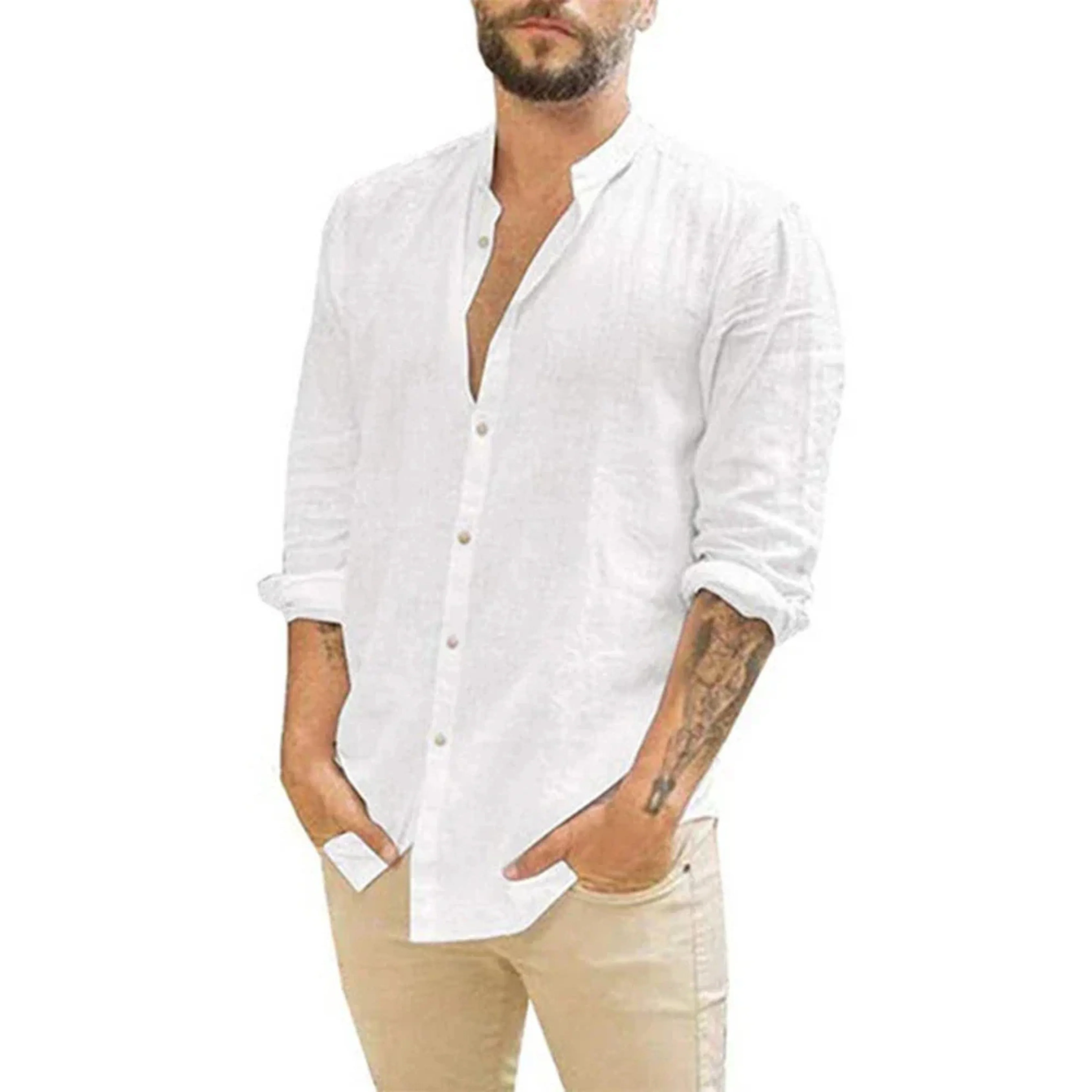 Hommes Chemise Lin | Idéale Journées Chaudes - Image 3