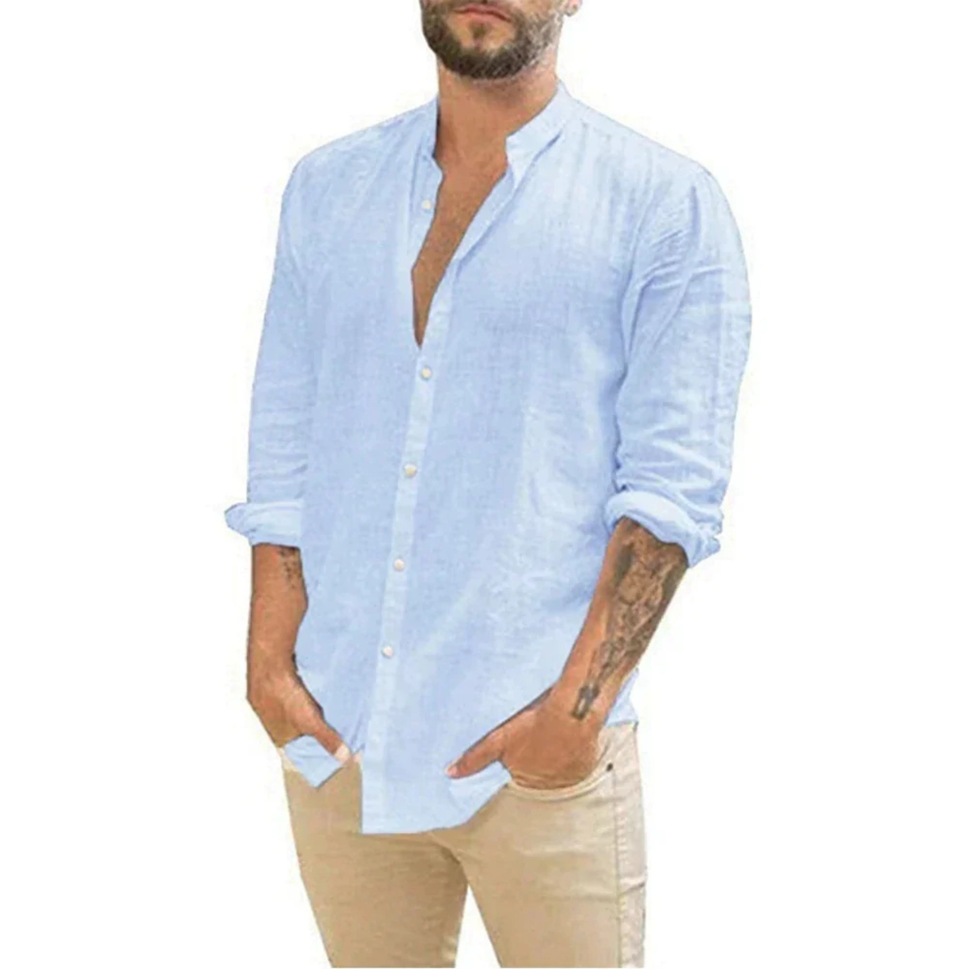 Hommes Chemise Lin | Idéale Journées Chaudes - Image 4