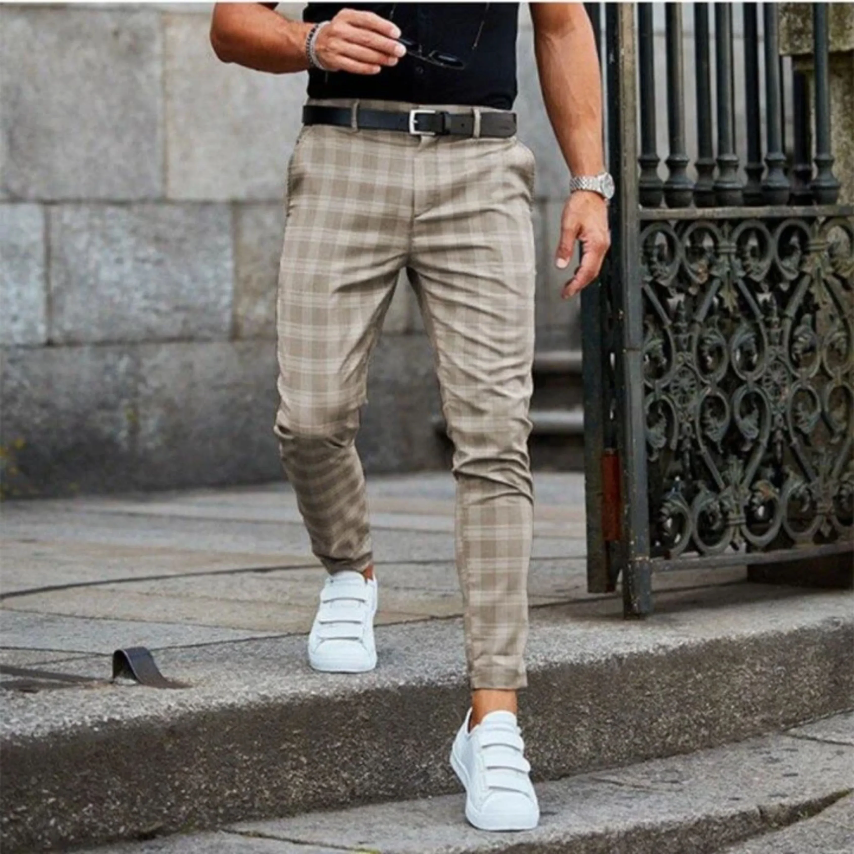 Hommes Pantalon Chino Travail | Taille Basse Coupe Courte - Image 3