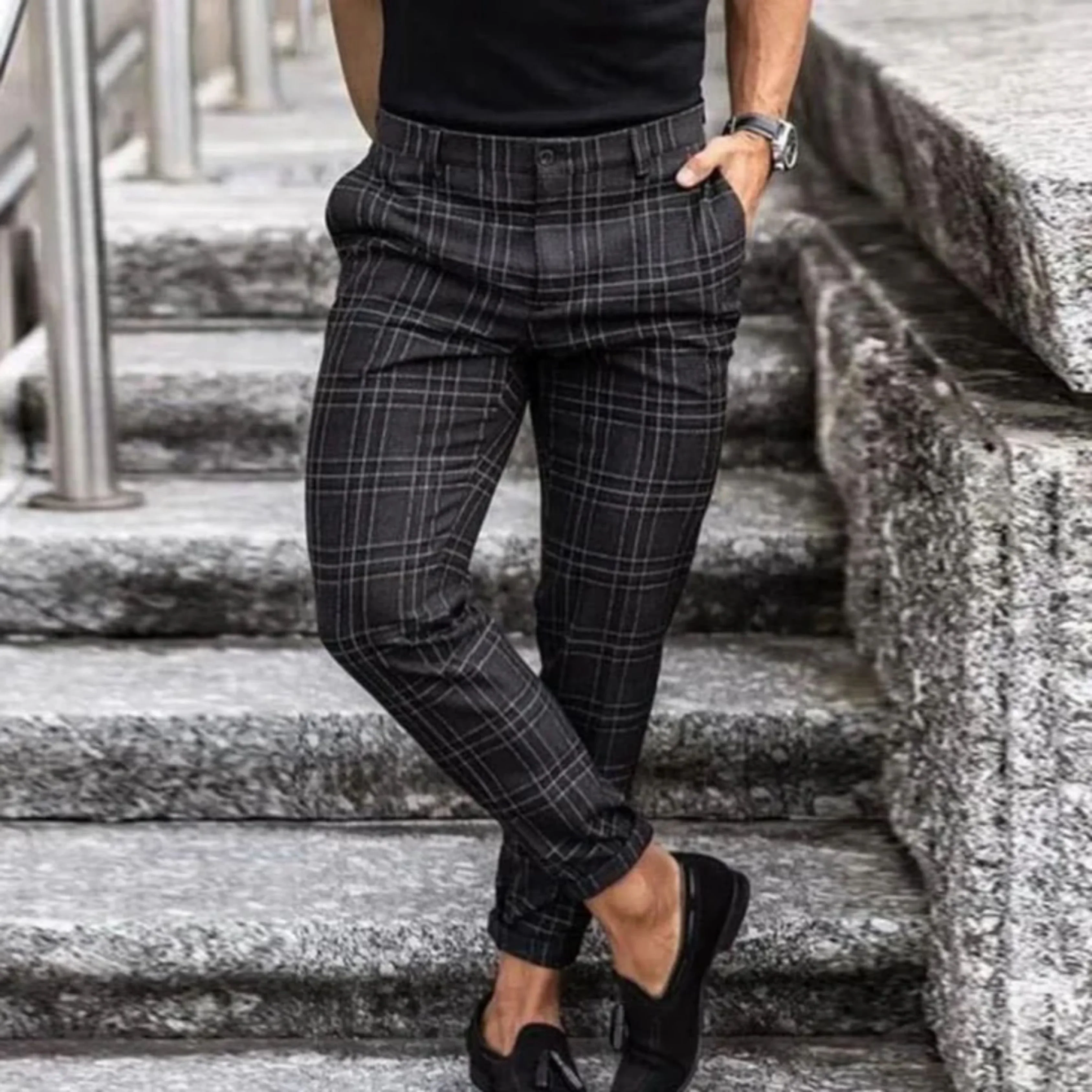 Hommes Pantalon Chino Travail | Taille Basse Coupe Courte - Image 4