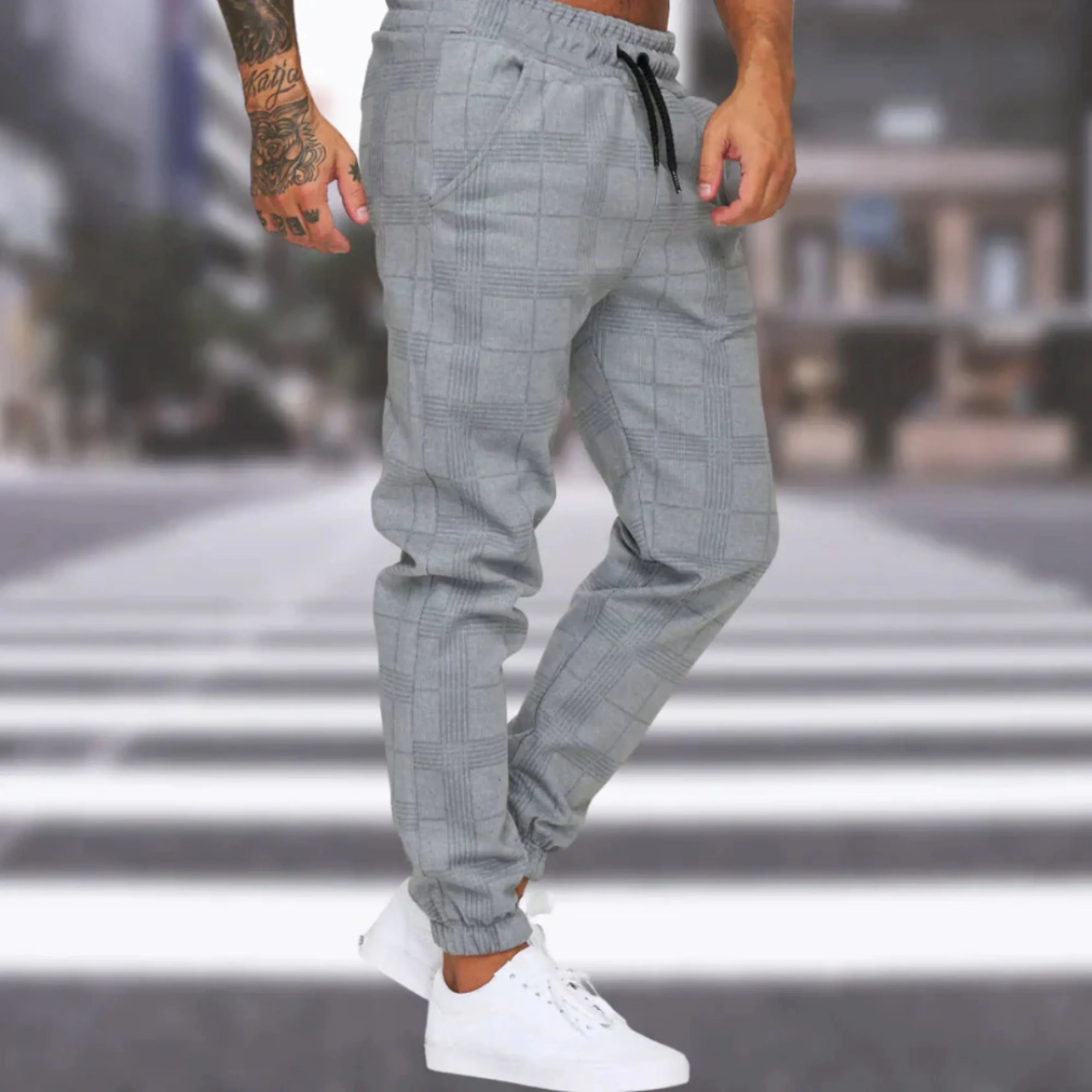 Hommes Pantalon Jogger | Motif Carreaux Marche - Image 2