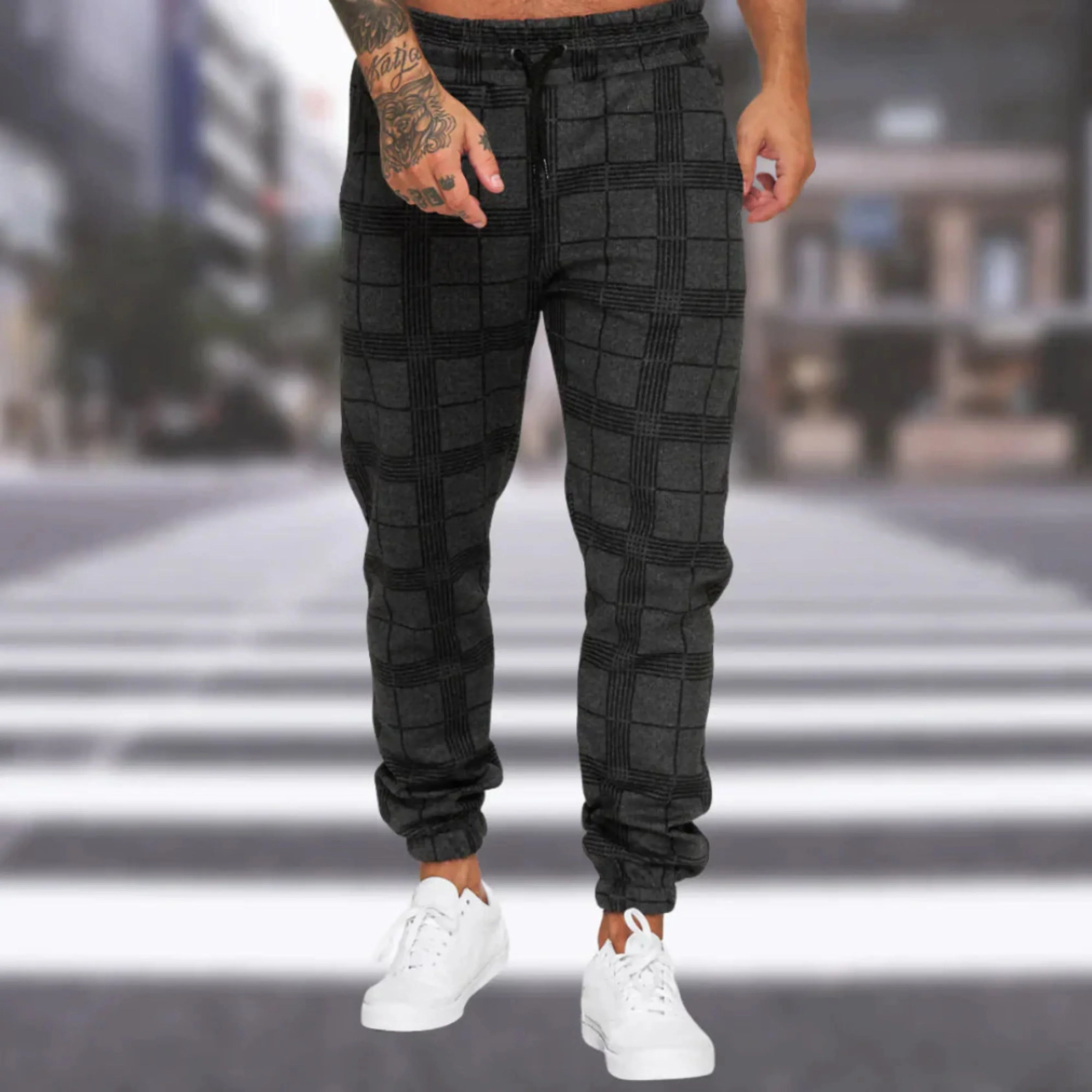 Hommes Pantalon Jogger | Motif Carreaux Marche - Image 3