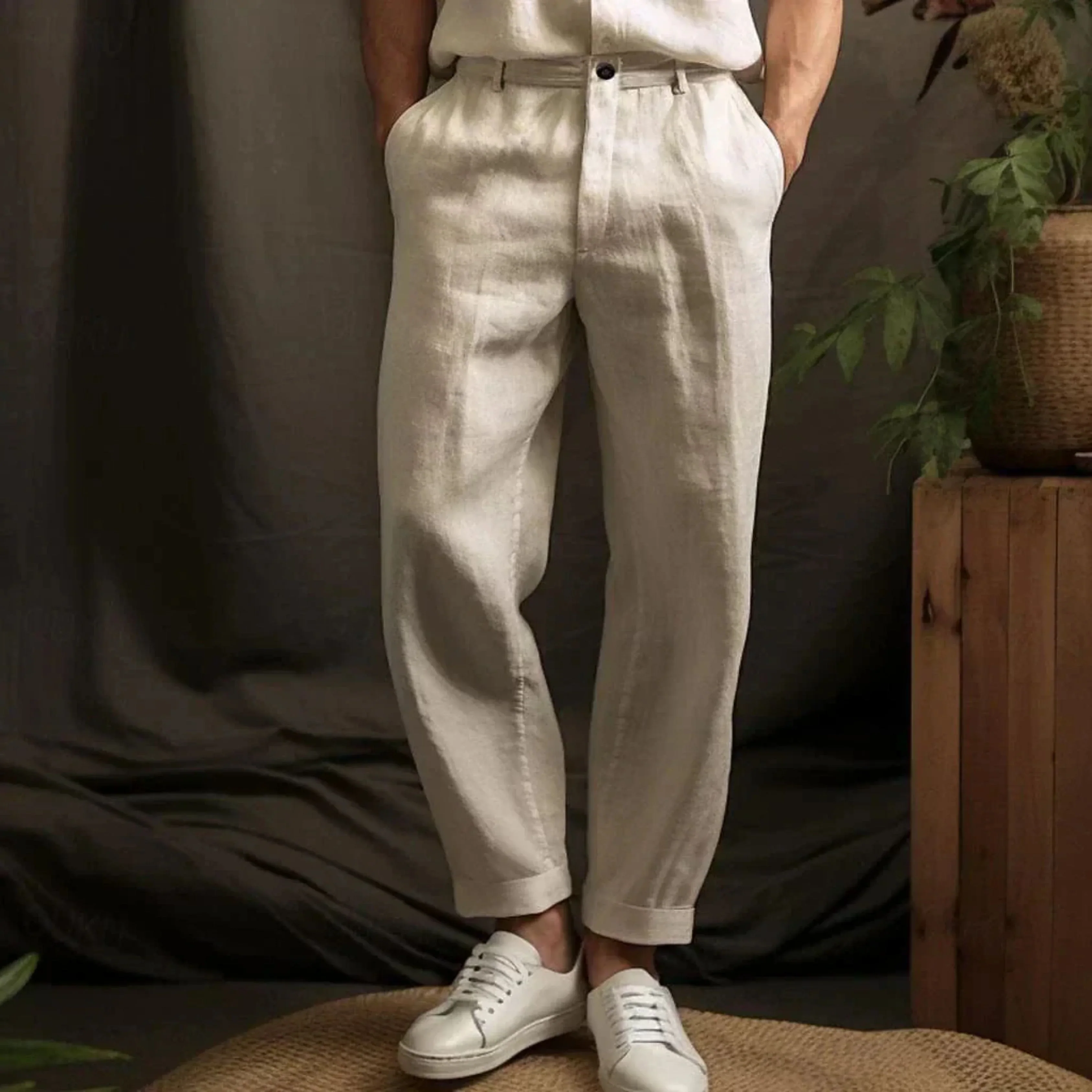 Hommes Pantalon Lin | Casual pour l'Été - Image 4