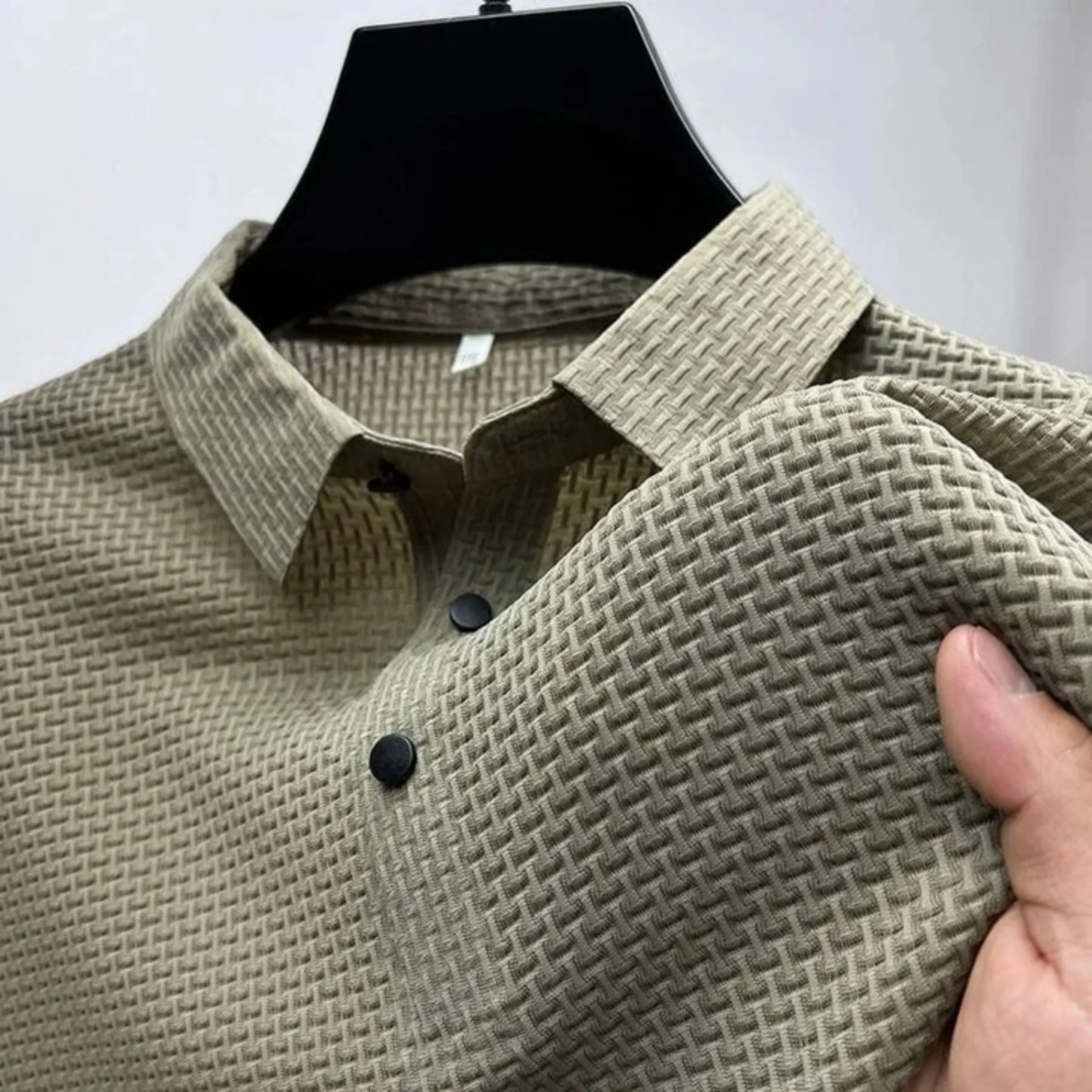Hommes Polo Texturé Décontracté | Manches Courtes - Image 4