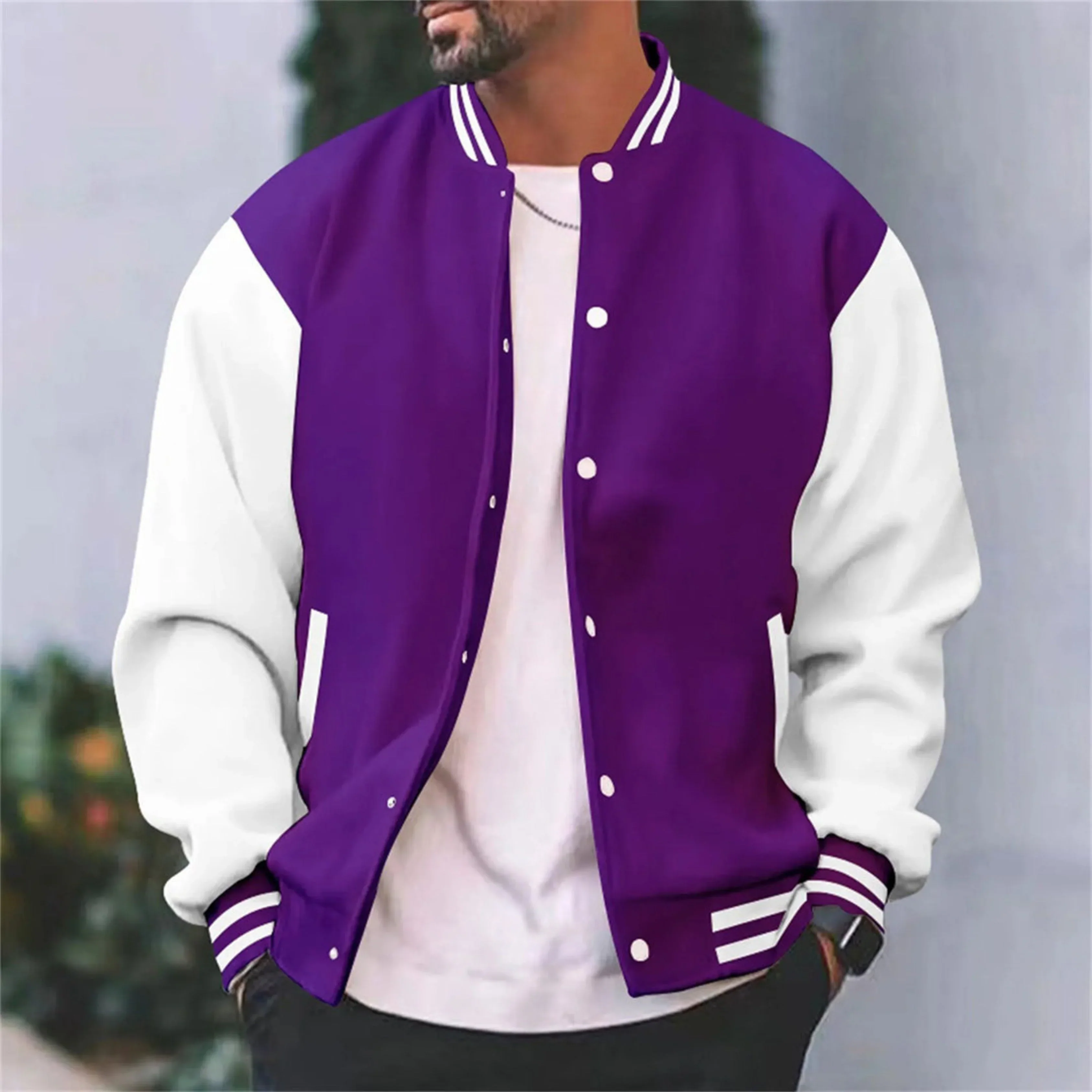 Hommes Veste Bombardier | Style Varsity - Image 3
