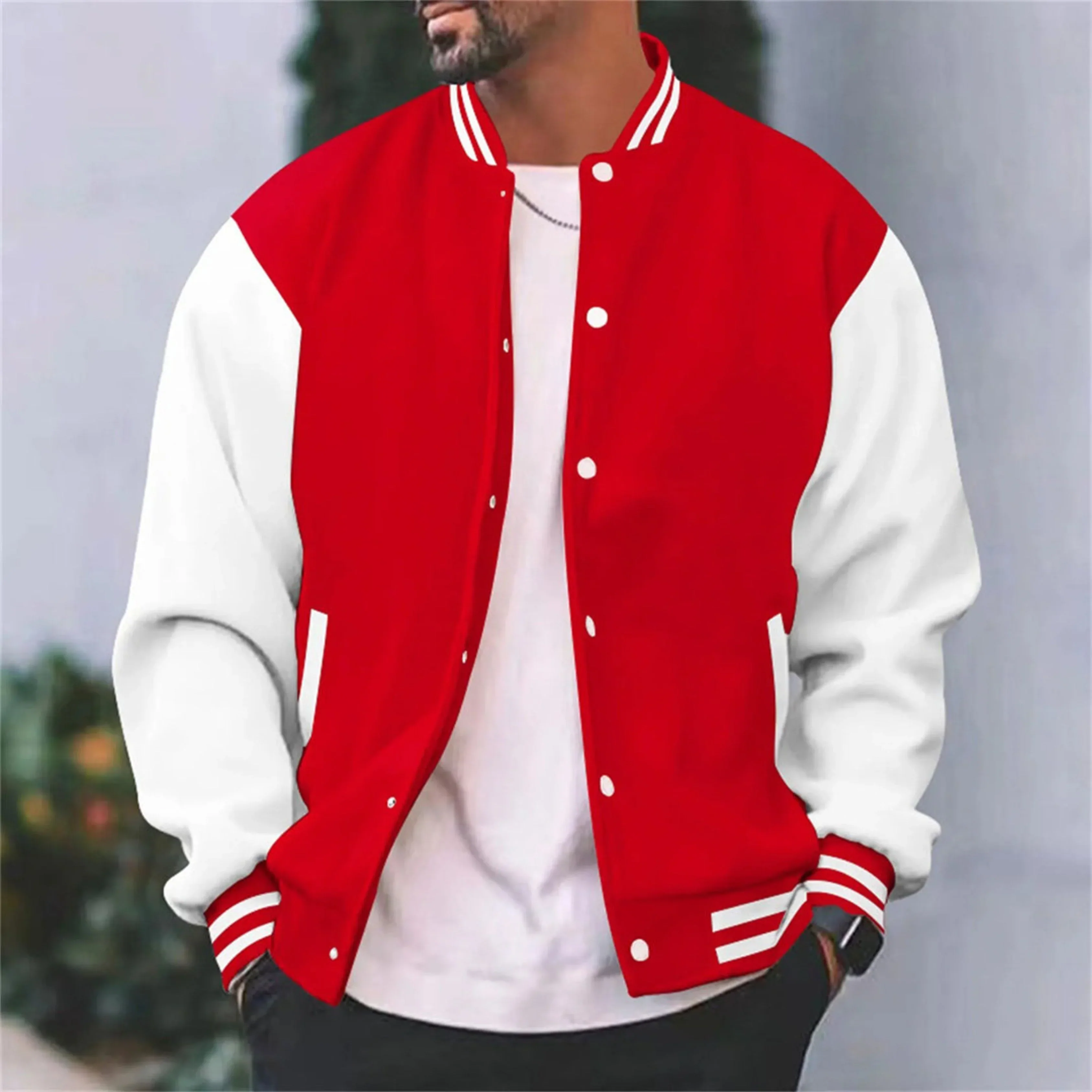 Hommes Veste Bombardier | Style Varsity - Image 4