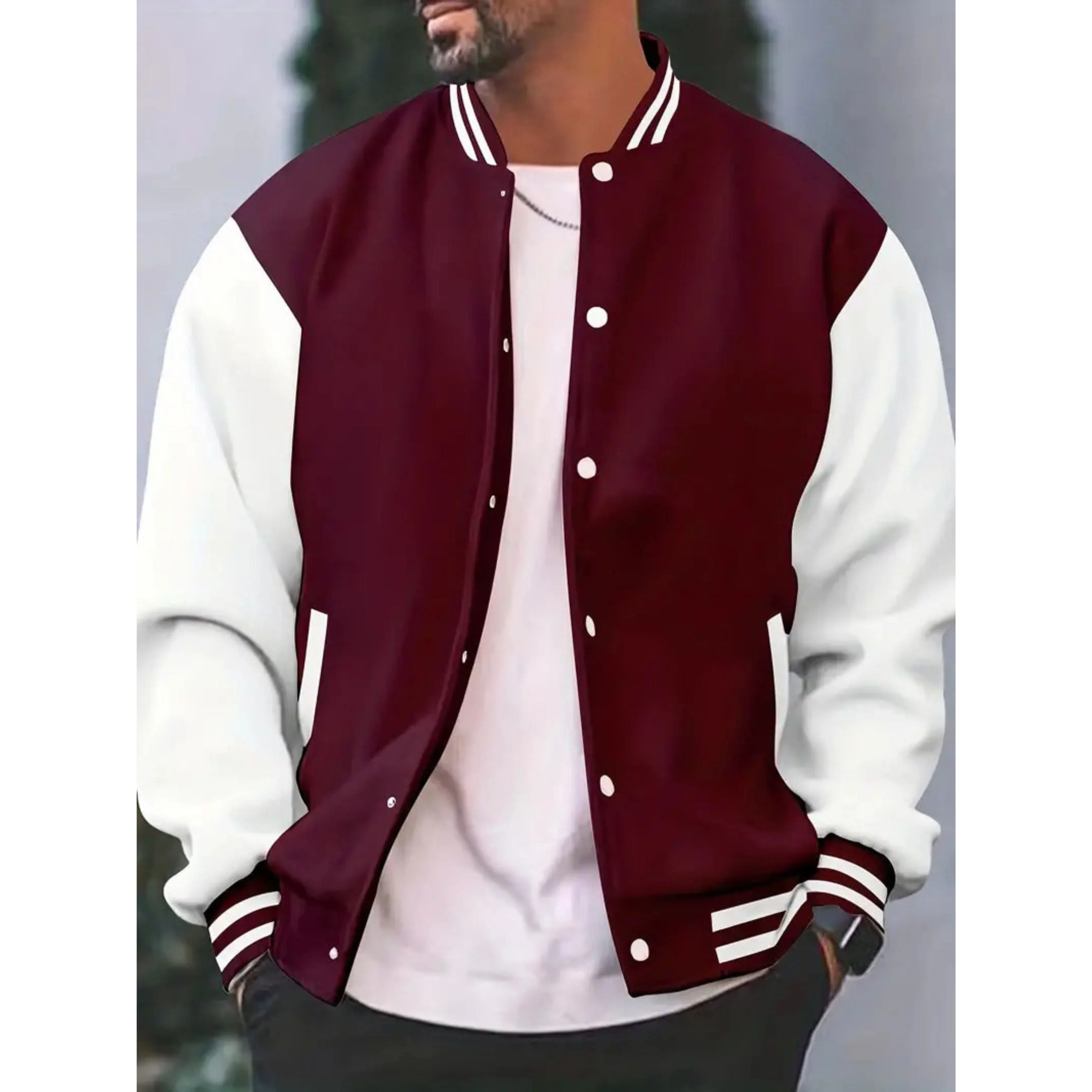 Hommes Veste Bombardier | Style Varsity - Image 5