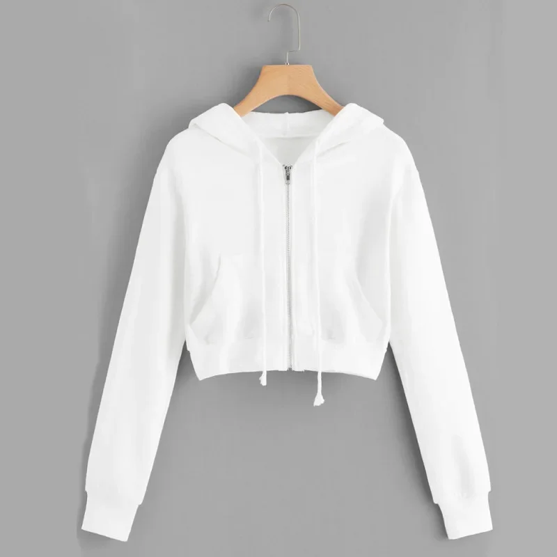 Ida | Sweatshirt d'hiver court pour femme | Capuche - Image 4