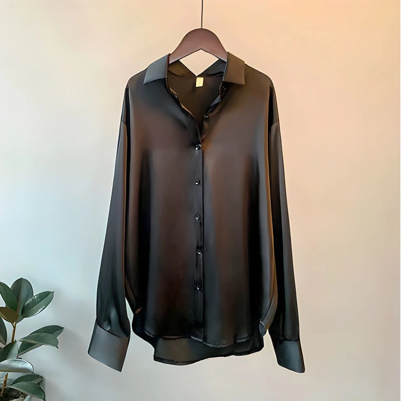 Livie | Chemise satinée pour femme | Chic - Image 3