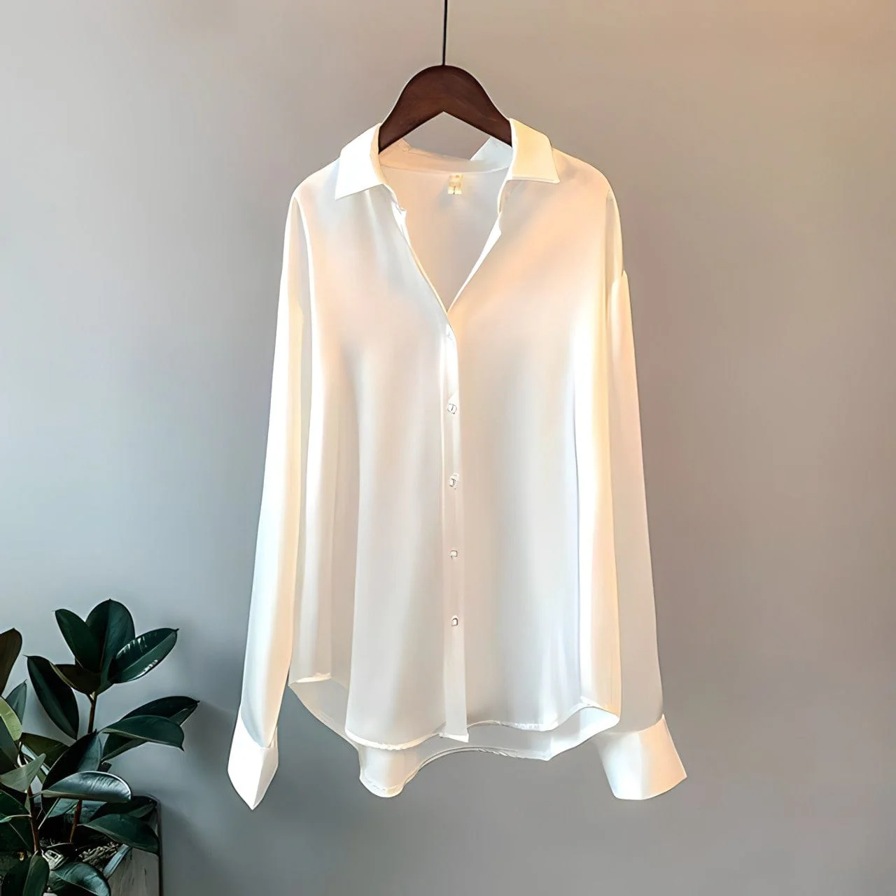 Livie | Chemise satinée pour femme | Chic - Image 4