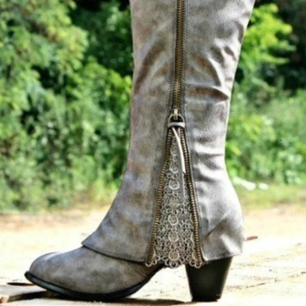 Margaux | Bottes de cowboy à lacets et fermeture éclair pour femme | Tendance - Image 3