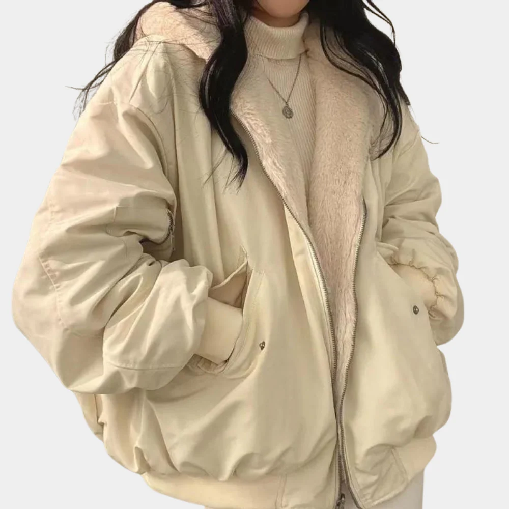 Olympe | Manteau d’hiver doublé avec capuche pour femmes - Image 3