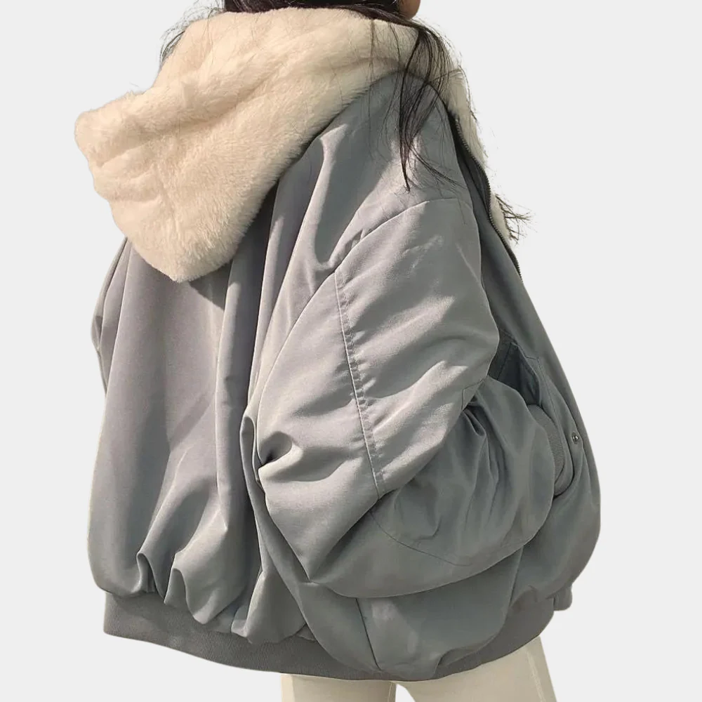 Olympe | Manteau d’hiver doublé avec capuche pour femmes - Image 4