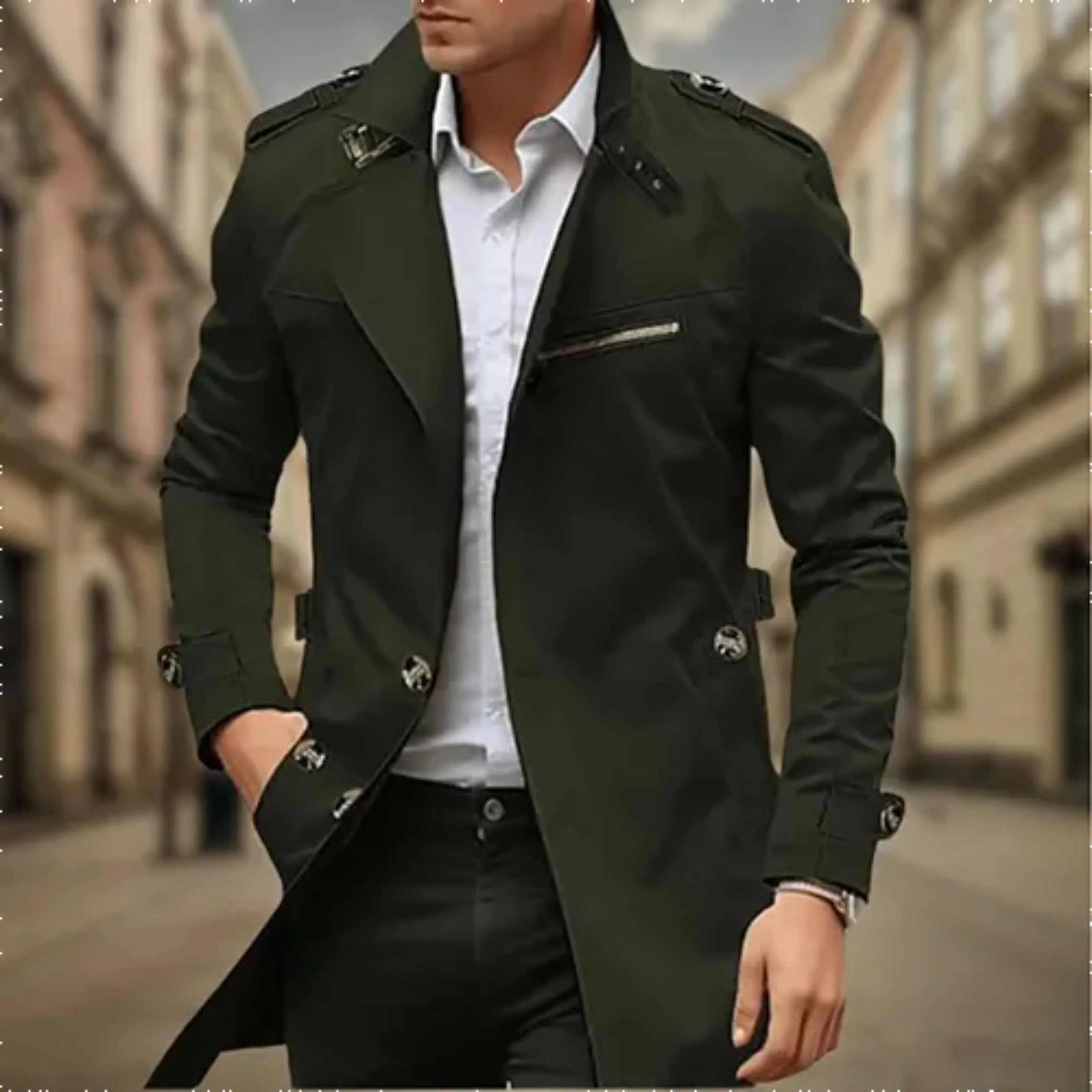 Hommes Trench-Coat Imperméable | Double Boutonnage - Image 3