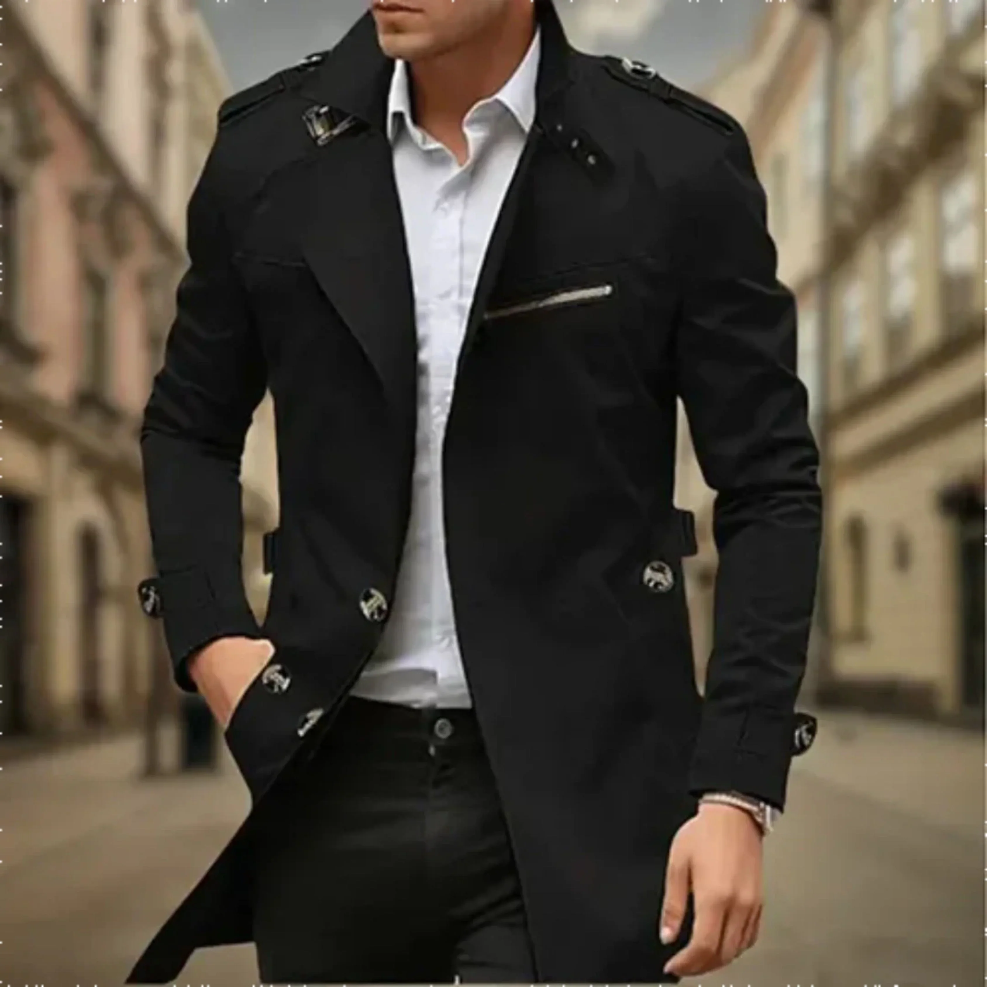 Hommes Trench-Coat Imperméable | Double Boutonnage - Image 5